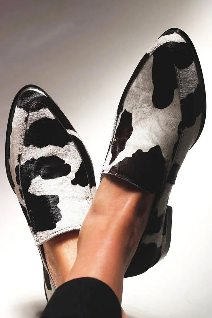 Brielle™ | Cow Print Slip-Ons