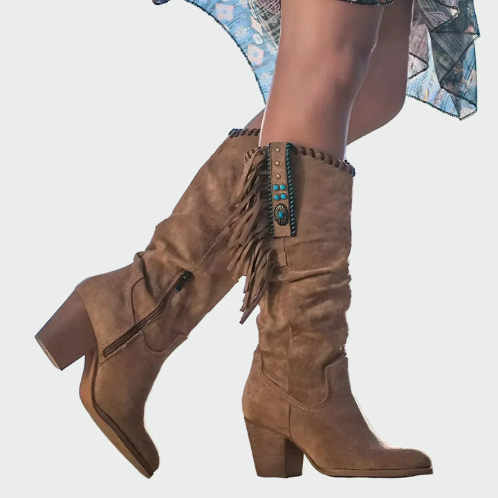 Luna™ | Boho Fringe Ankle Boots