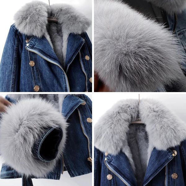 Riley™ | Luxe Fur-Lined Denim Coat
