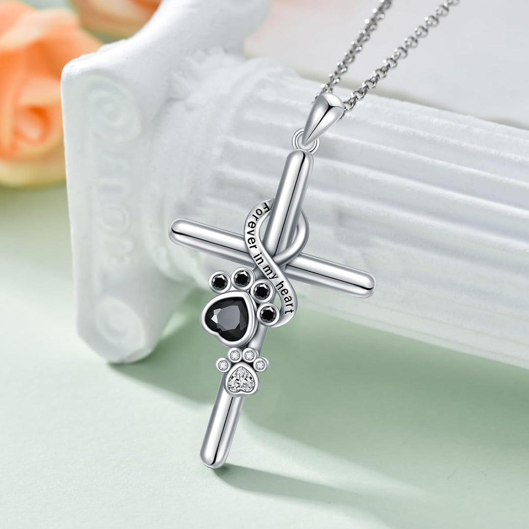 Selina™ | Paw Cross Pendant Necklace
