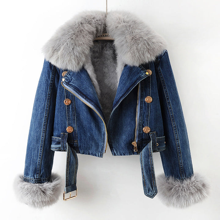 Riley™ | Luxe Fur-Lined Denim Coat