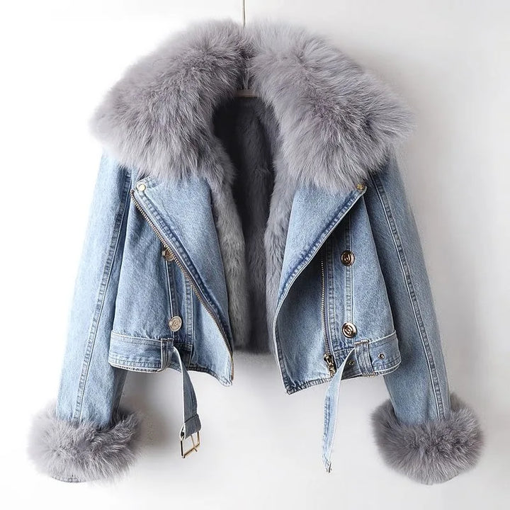 Riley™ | Luxe Fur-Lined Denim Coat
