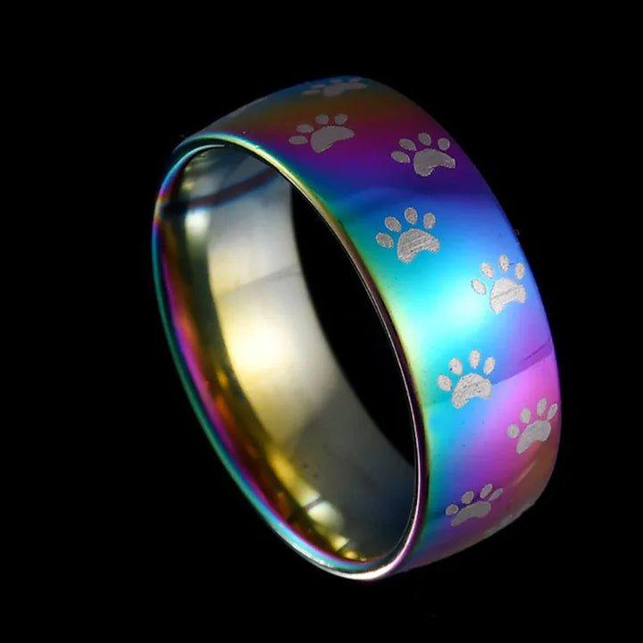 Zinnia™ | Rainbow Paw Print Ring
