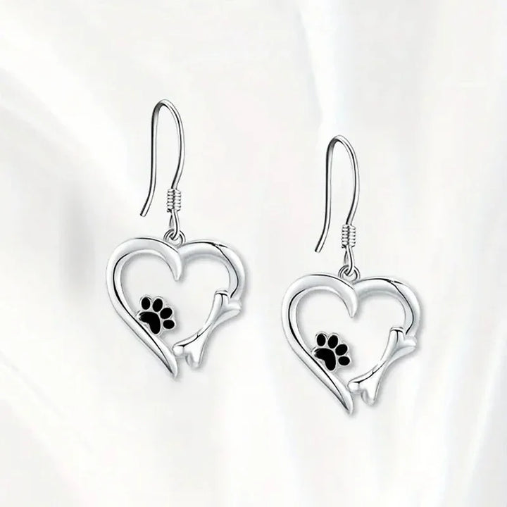 Calista™ | Heart Paw Dangle Earrings