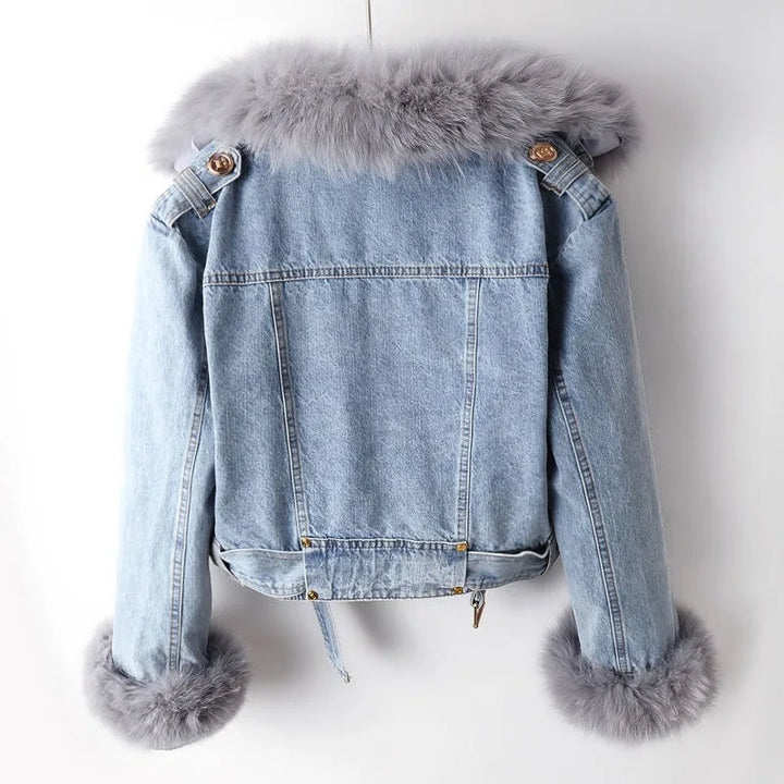 Riley™ | Luxe Fur-Lined Denim Coat