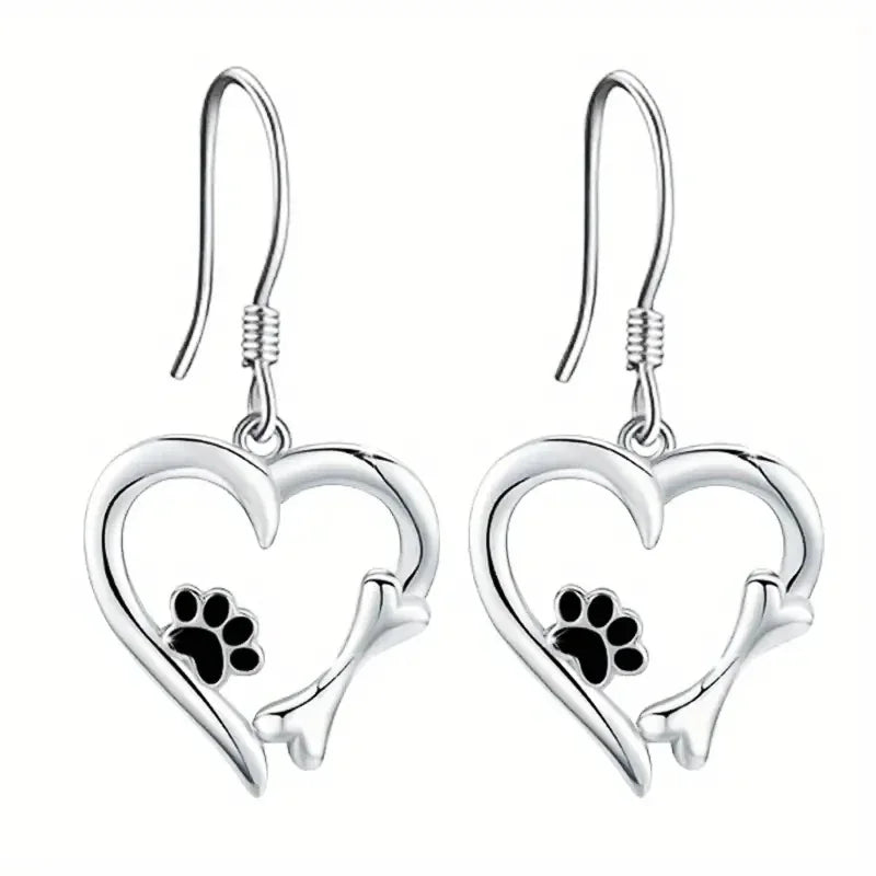 Calista™ | Heart Paw Dangle Earrings