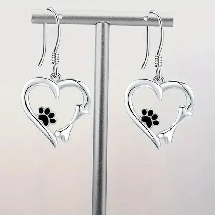 Calista™ | Heart Paw Dangle Earrings