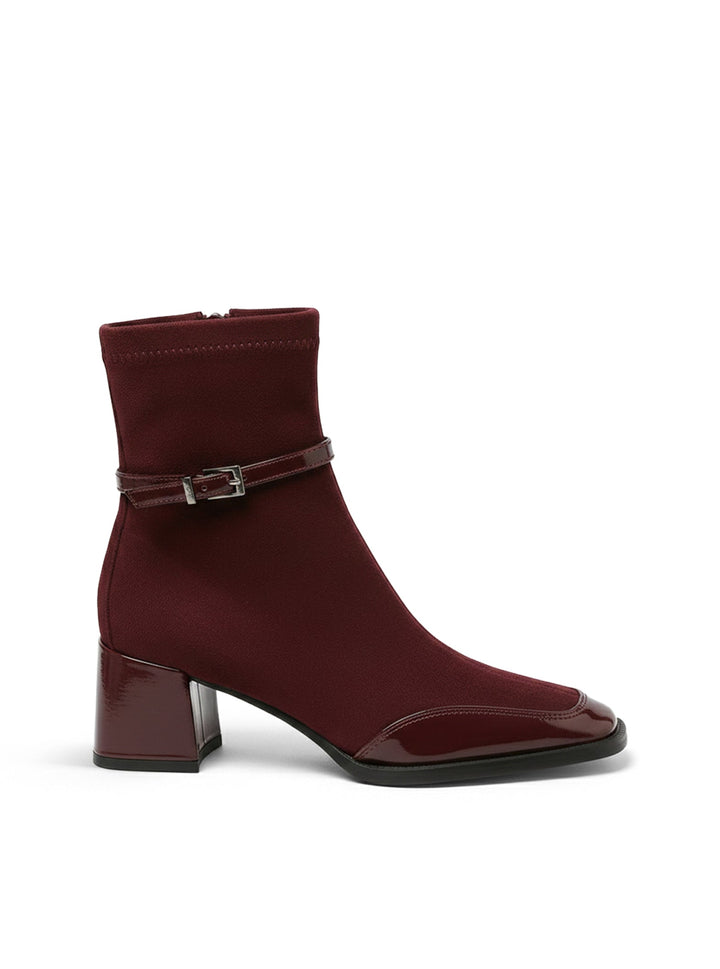 Sara™ | Eco-Suede Mid-Heel Ankle Boots